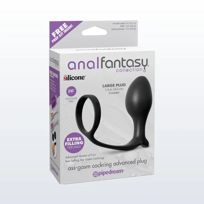 Male Sex Toys Pipedream Anal Fantasy Collection Ass Gasm Cock Ring with Anal Plug