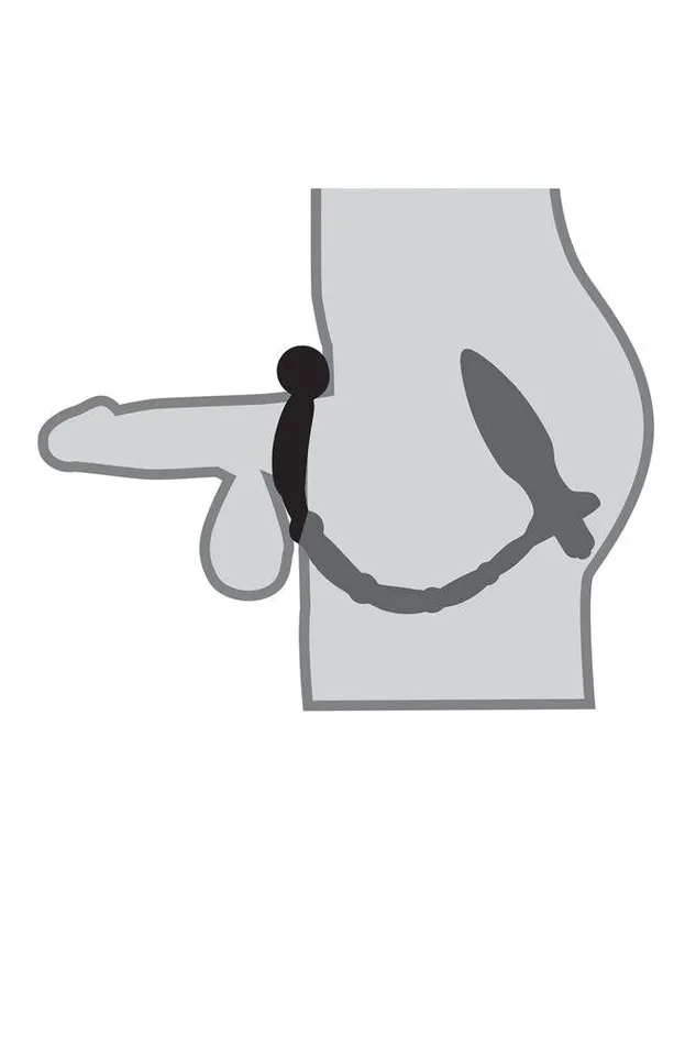 Male Sex Toys Pipedream Pipedream Anal Fantasy Vibrating AssKicker Plug with Cock Ring Black