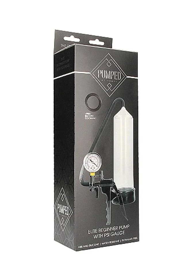 Male Sex Toys Shots Toys Pumped Elite Beginner Penis Pump With PSI Gauge Clear Shots Toys