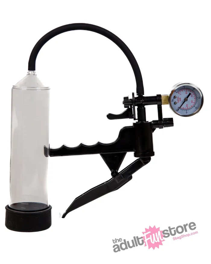 Male Sex Toys Shots Toys Pumped Elite Beginner Penis Pump With PSI Gauge Clear Shots Toys