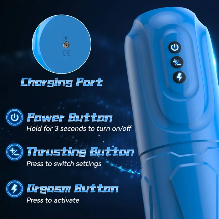 Male Sex Toys Thrusting Male Masturbator with Vibration Amovibe