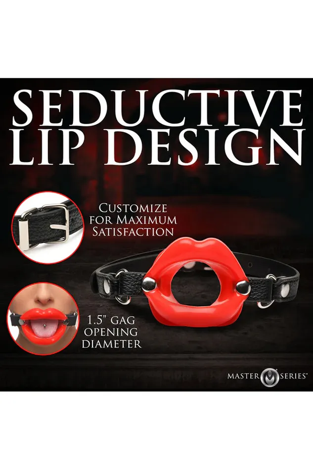 Male Sex Toys XR Brands XR Brands Master Series Juicy Lips Silicone Open Mouth Gag