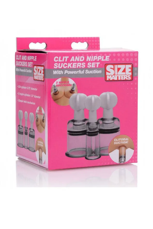 Male Sex Toys XR Brands XR Brands Size Matters Clit and Nipple Suckers Set