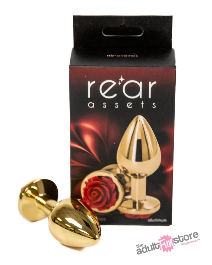 NS Novelties Anal NS Novelties Rear Assets Aluminum Butt Plug GoldRed 35 Inch