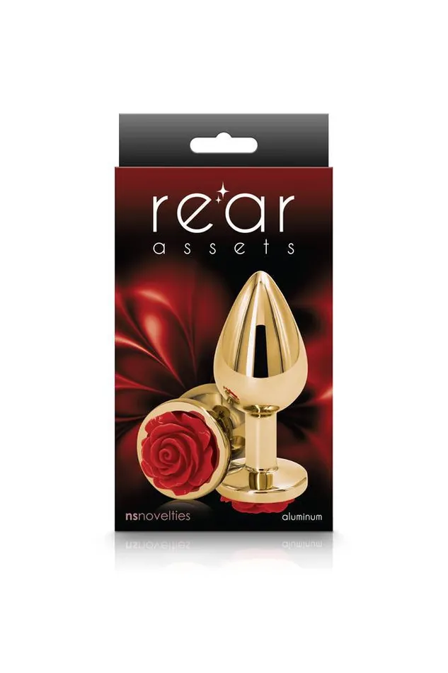 NS Novelties Anal NS Novelties Rear Assets Aluminum Butt Plug GoldRed 35 Inch