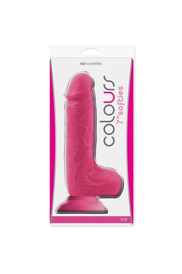 NS Novelties Colours 7 Inch Softies Dildo Pink NS Novelties Dildos