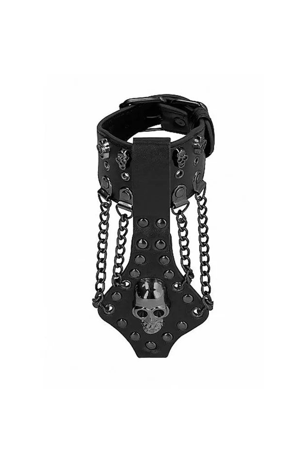 Ouch by Shots Toys Skull Bracelet With Chains Black Shots Toys Couples