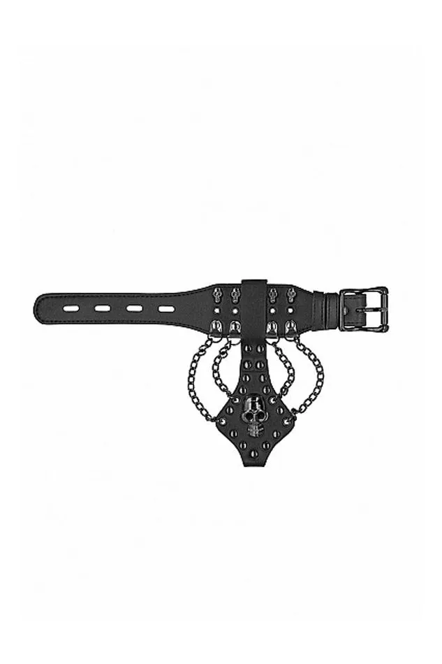 Ouch by Shots Toys Skull Bracelet With Chains Black Shots Toys Couples