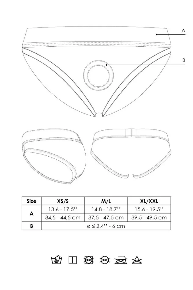 Ouch by Shots Toys Vibrating Strapon Highcut Brief Black Various Sizes Shots Toys Female Sex Toys