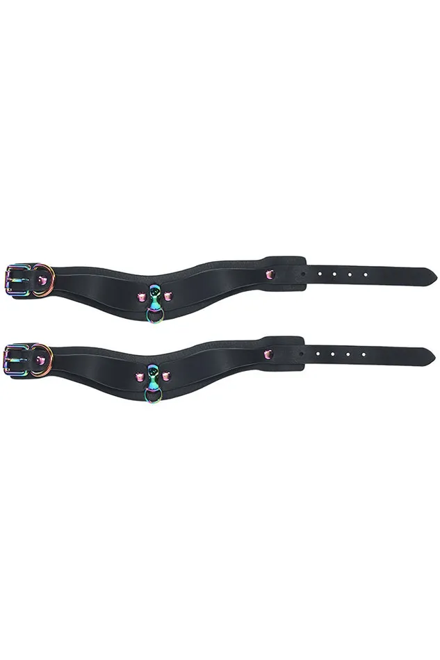 Ouch International Venice Collection Handcuffs BlackIridescent Shots Toys Anal