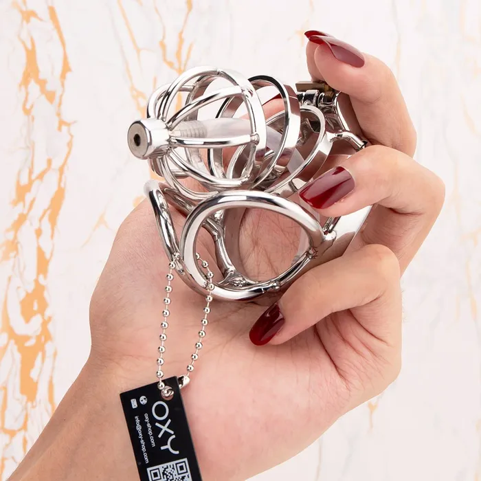 Oxyshop Male Sex Toys CH09V2 Steel Chastity with Balls Support
