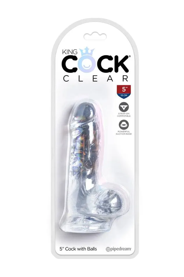 Pipedream Dildos Pipedream King Cock Realistic Dildo with Balls 5 inch Clear