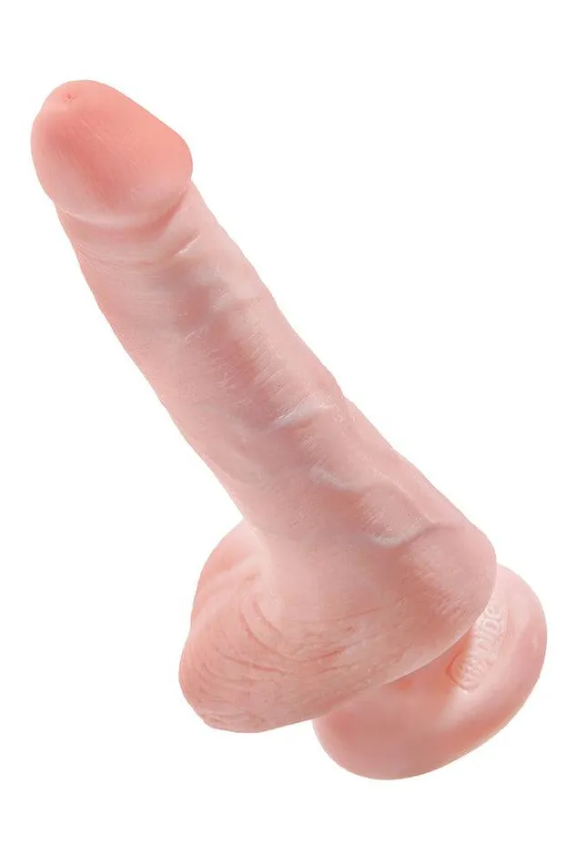 Pipedream King Cock Realistic Dildo with Balls 6 inch Beige Pipedream Dildos