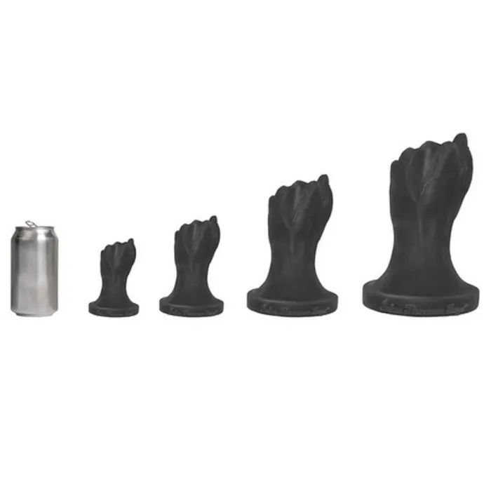 Platinum Liquid Silicone Stretcher Fist 7 Inch Black Platinum Silicone Series Anal