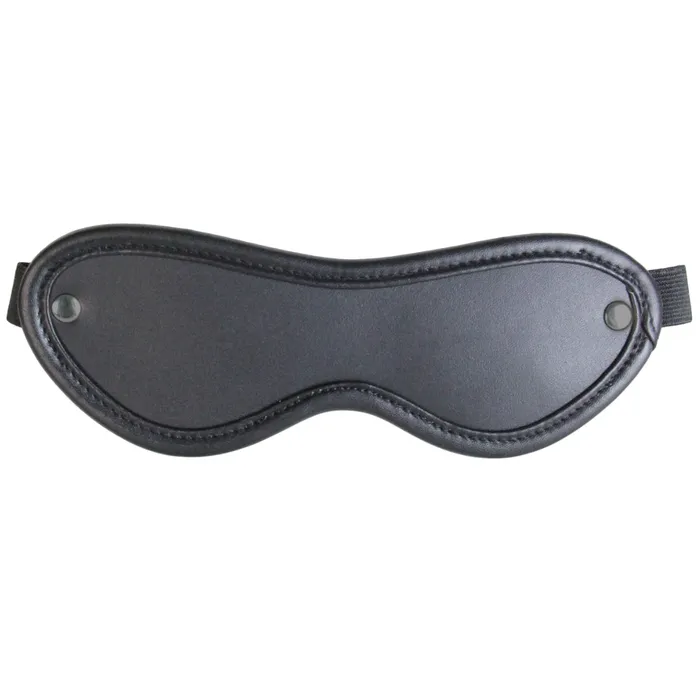 Restraints LOVE IN LEATHER Love In Leather Premium Leather Blindfold Pewter Hardware 048
