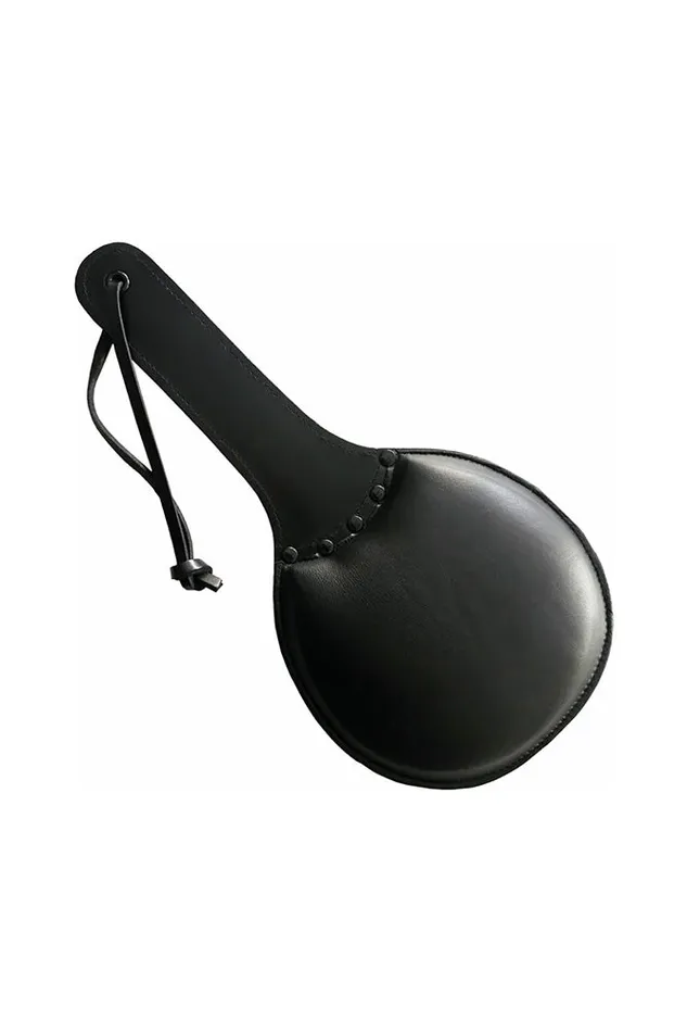 Restraints Rouge Garments Rouge Garments Leather Padded Ping Pong Spanking Paddle Black Restraints Rouge Garments Rouge Garments Leather Padded Ping Pong Spanking Paddle Black