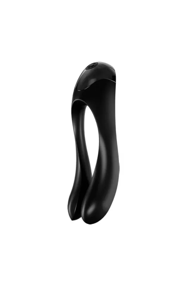 Satisfyer Vibrators Satisfyer Candy Cane Silicone Finger Vibrator Black