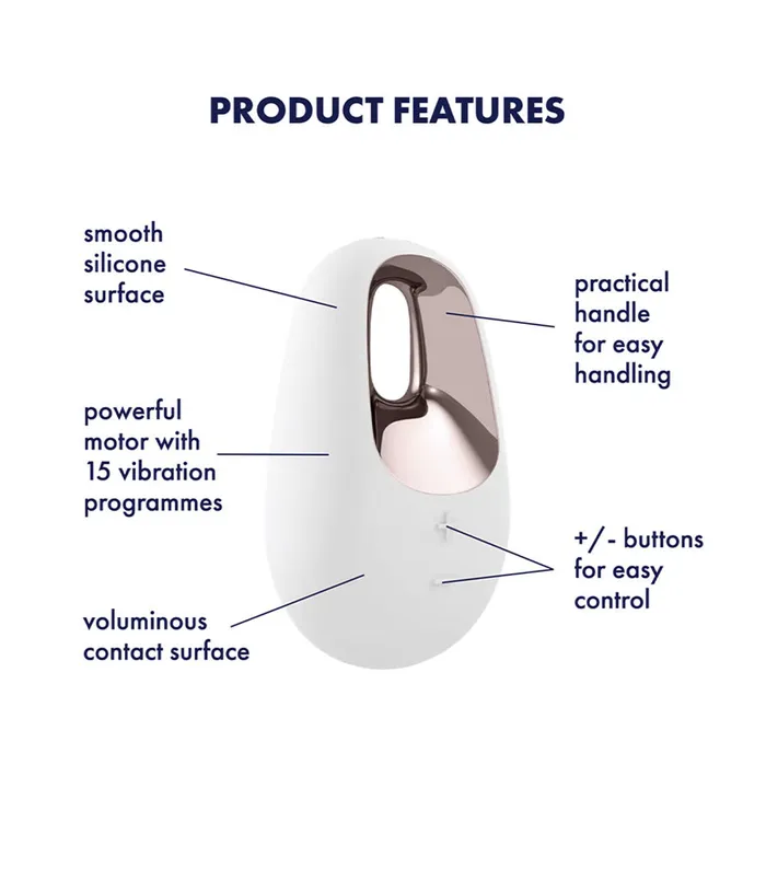 Satisfyer White Temptation Clitoral Vibrator Female Sex Toys