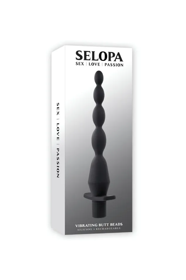 Selopa Vibrating Butt Beads Black Selopa Anal