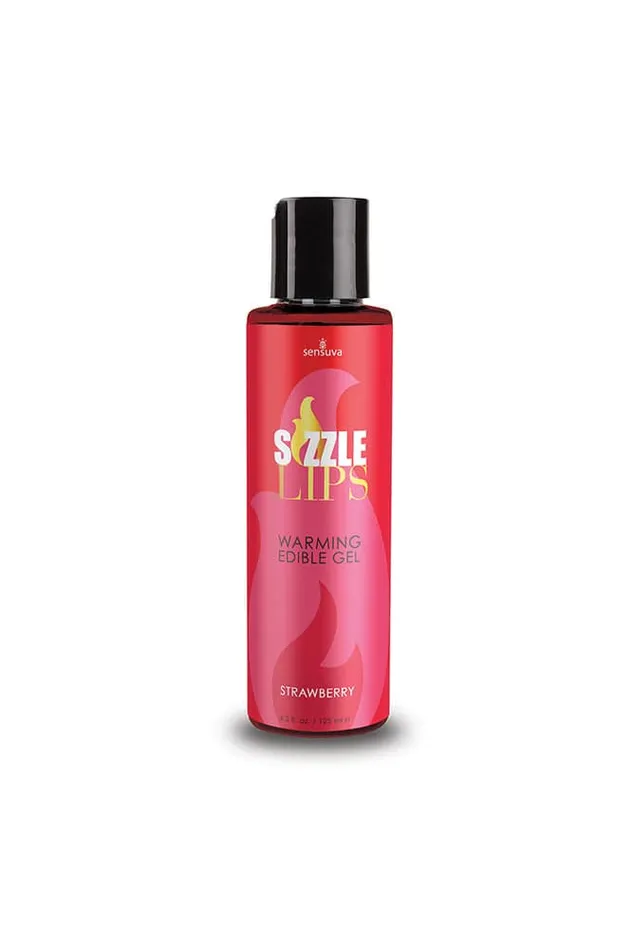Sensuva Enhancers Sensuva Sizzle Lips Edible Warming Gel 42oz Strawberry