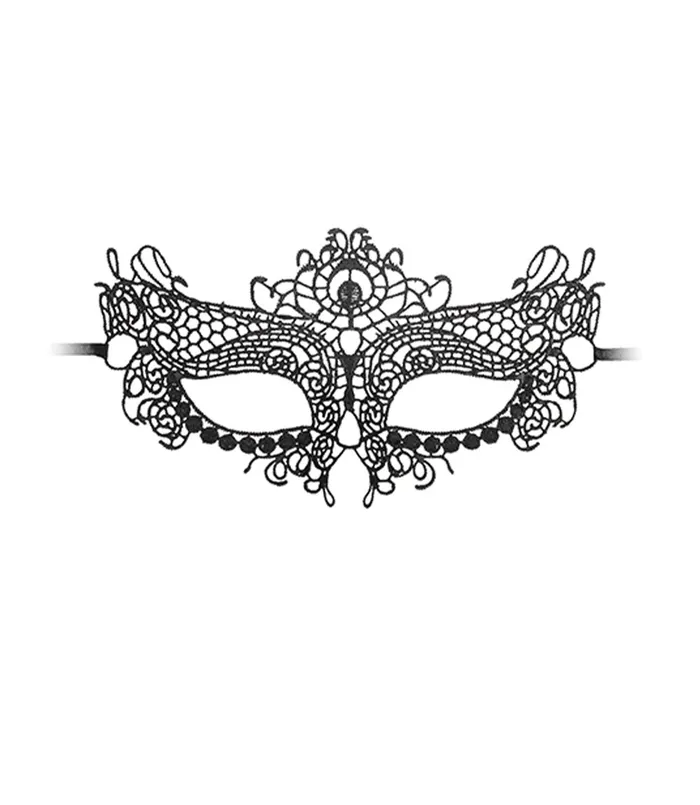 Shots America Anal Black White Lace Eye Mask