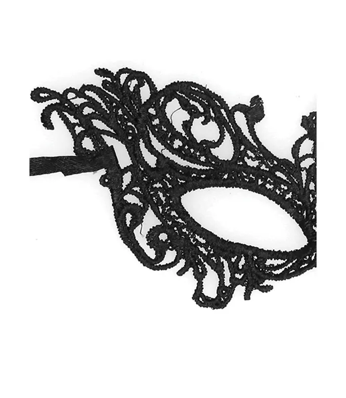 Shots America Anal Black White Lace Eye Mask