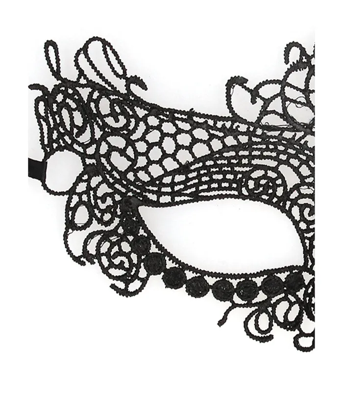 Shots America Anal Black White Lace Eye Mask