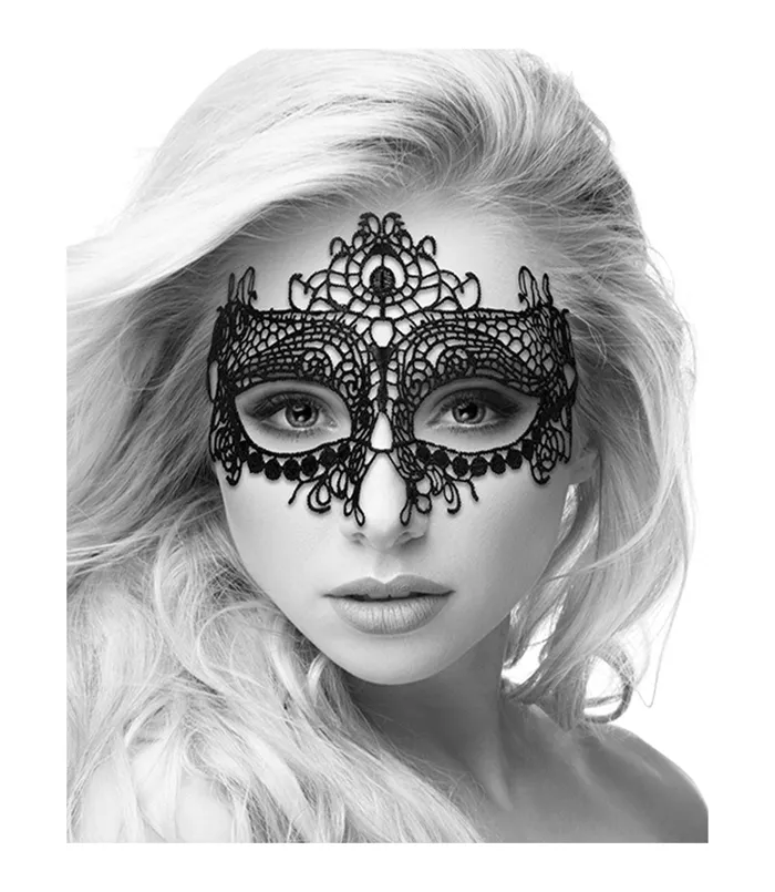 Shots America Anal Black White Lace Eye Mask