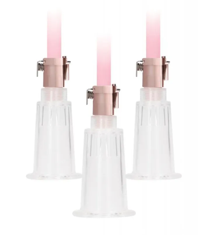Shots America Female Sex Toys Rose Gold Clitoral Nipple Pump Set