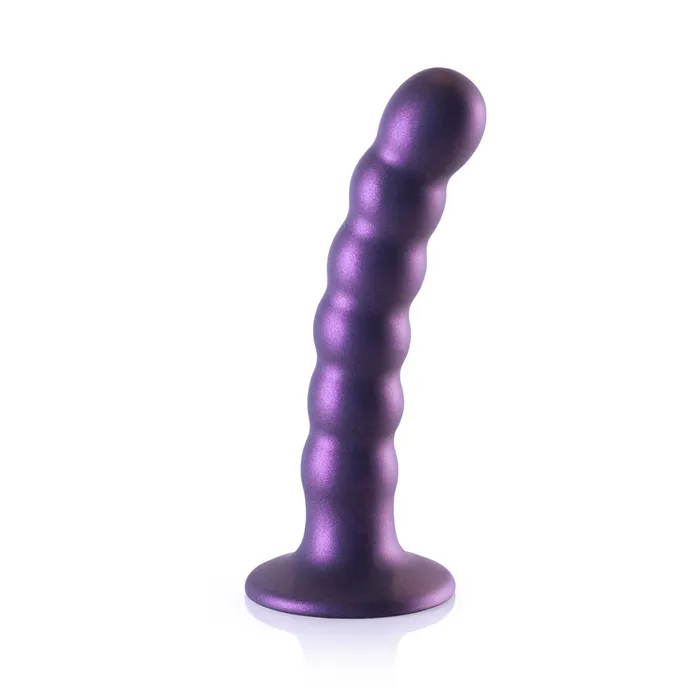 Shots Ouch Liquid Silicone Beaded GSpot 5 Inch Dildo Metallic Purple Shots Toys Dildos Shots Ouch Liquid Silicone Beaded GSpot 5 Inch Dildo Metallic Purple Shots Toys Dildos