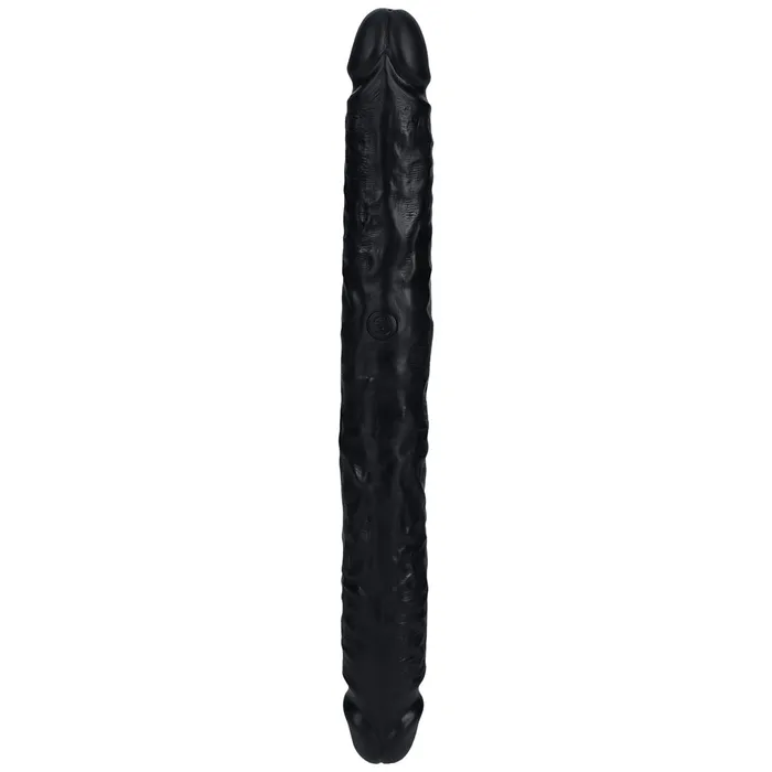 Shots Real Rock Straight Slim 12 Inch Double Dildo Black Shots Toys Dildos