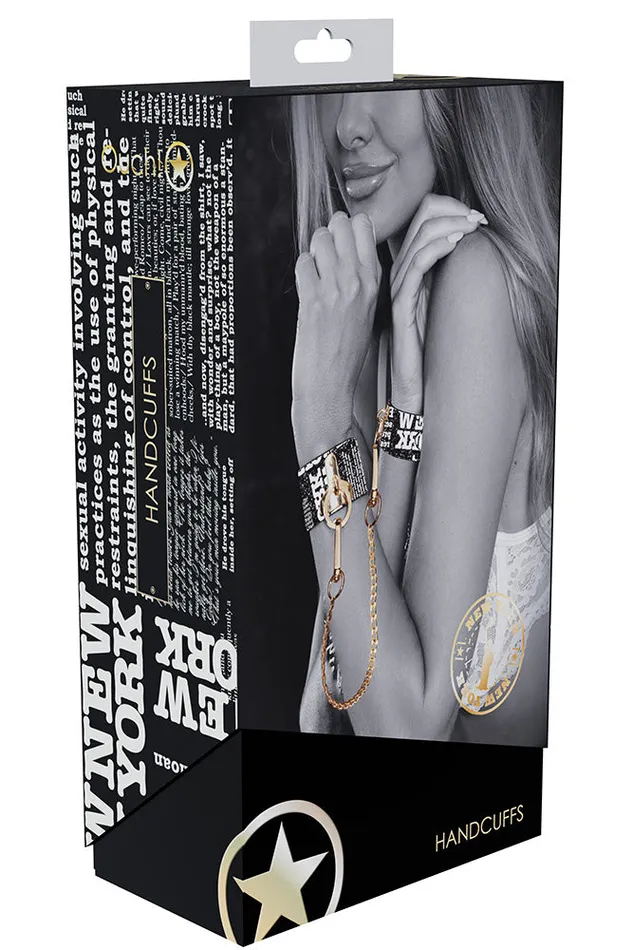 Shots Toys Anal Ouch International NY Collection Handcuffs BlackWhite
