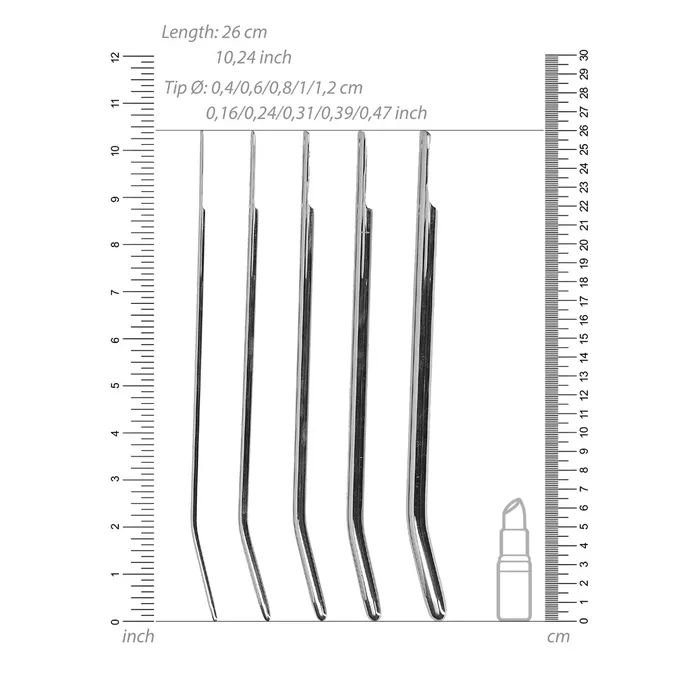 Shots Toys Dildos Shots Ouch Urethral Stainless Steel Dilator Set