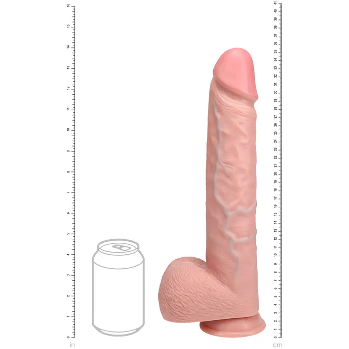 Shots Toys Dildos Shots Real Rock Realistic Straight Dildo With Balls 14 Inch Light