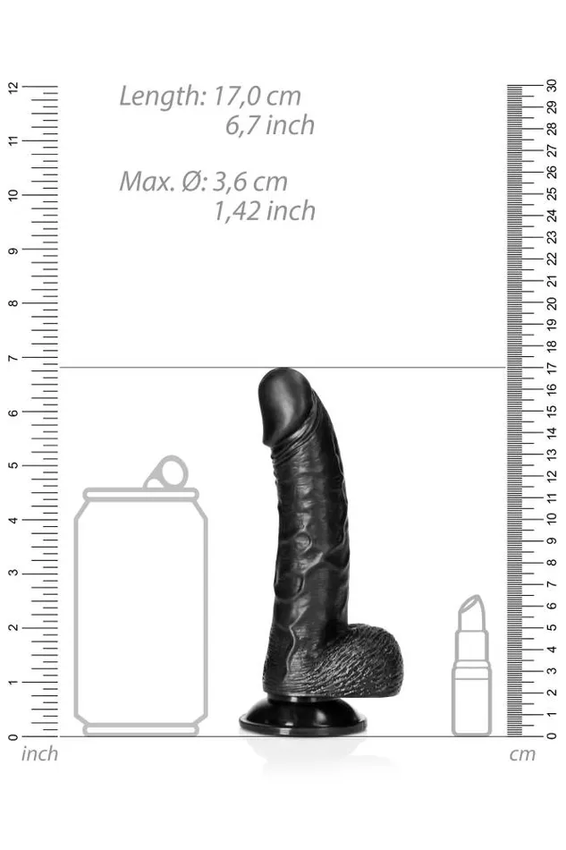 Shots Toys Dildos Shots Toys RealRock 6 Curved Dildo with Balls Various Colors