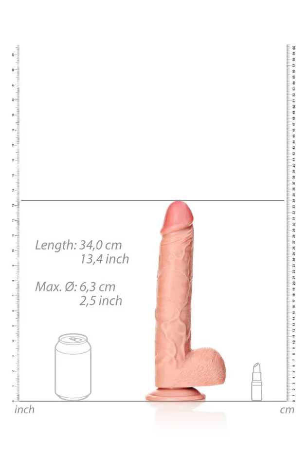 Shots Toys Female Sex Toys Shots Toys RealRock 12 Straight Dildo with Balls Various Colors