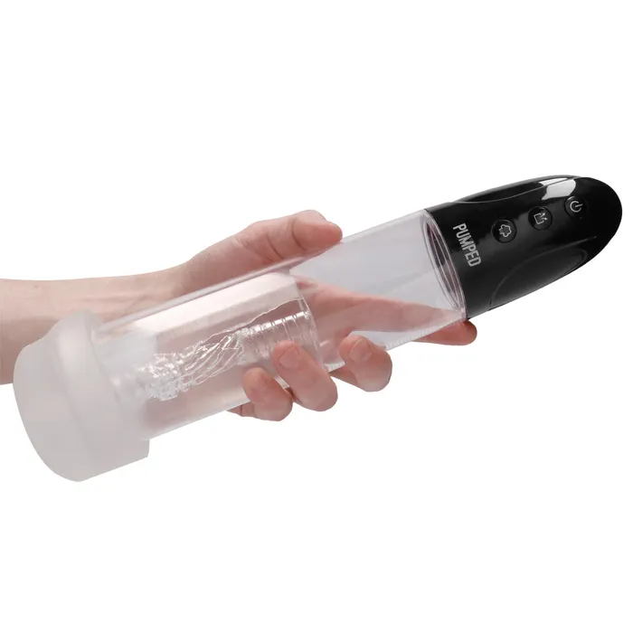 Shots Toys Male Sex Toys Shots Pumped Rechargeable Automatic Cyber Pump With Masturbation Sleeve