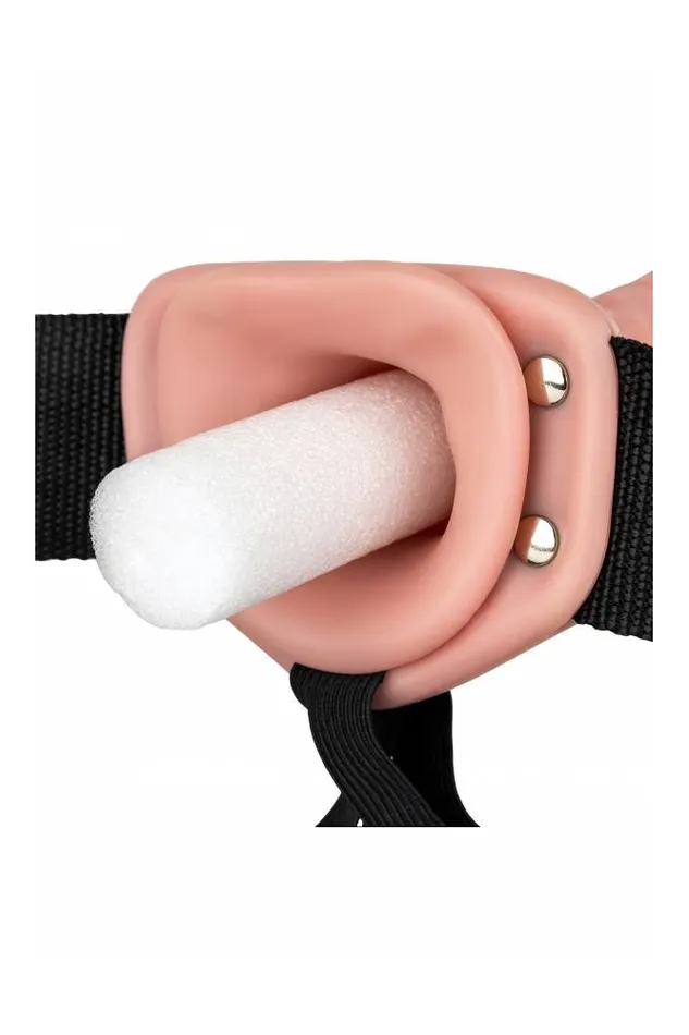 Shots Toys RealRock Hollow StrapOn 8 inch Beige Shots Toys Dildos