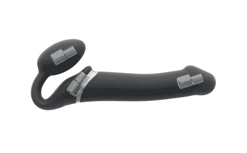 STRAP ON ME Female Sex Toys Strap On Me Strapless Bendable Remote Vibrating Strap On Large Black