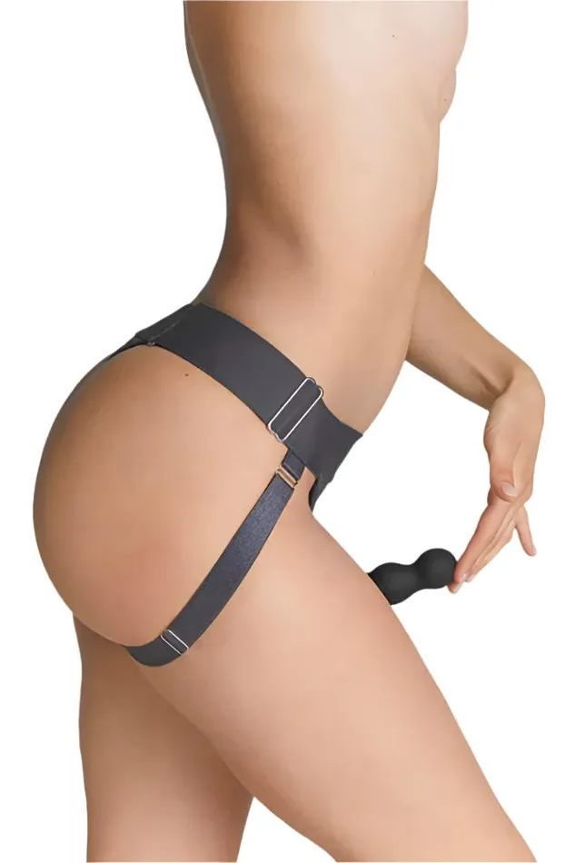 StraponMe Unique Double Penetration Harness Grey StraponMe Female Sex Toys