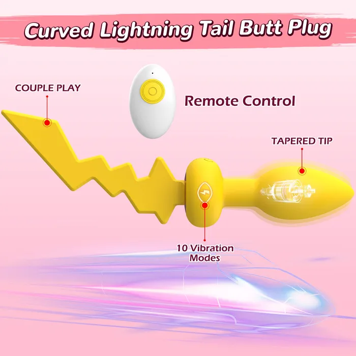 Vibrating Anal Butt Plug with Remote Control Amovibe Male Sex Toys