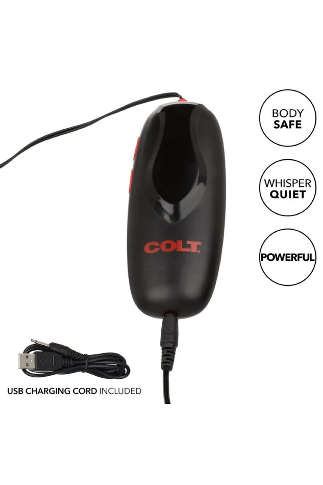 Vibrators Cal Exotics Cal Exotics Colt Rechargeable Turbo Bullet BlackSilver