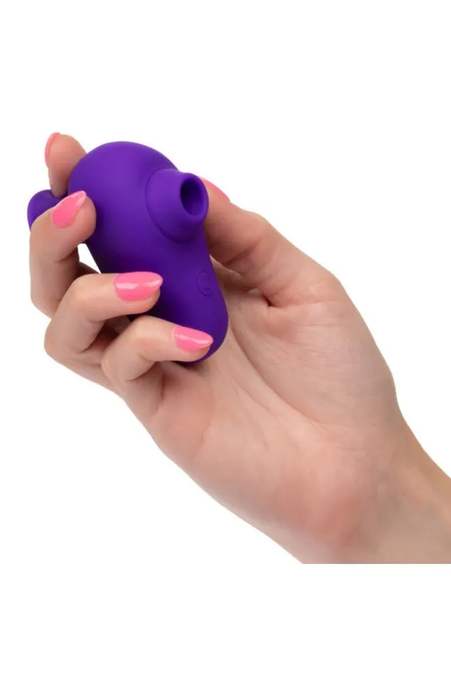 Vibrators Cal Exotics Cal Exotics Neon Vibes Kissing Clitoral Suction Vibrator Purple