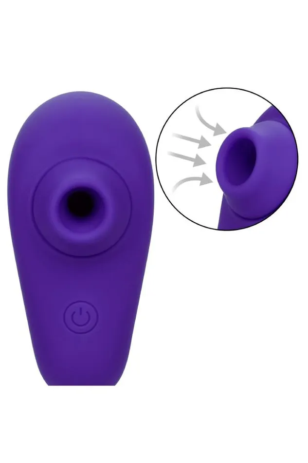 Vibrators Cal Exotics Cal Exotics Neon Vibes Kissing Clitoral Suction Vibrator Purple