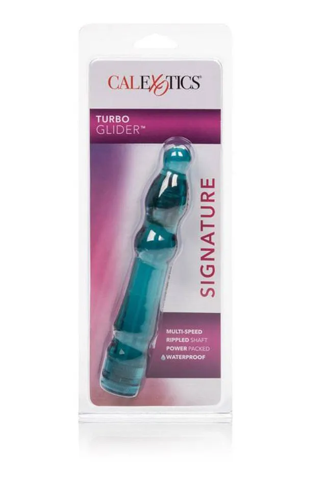 Vibrators Cal Exotics Cal Exotics Turbo Glider Classic Vibrator Blueberry Bliss