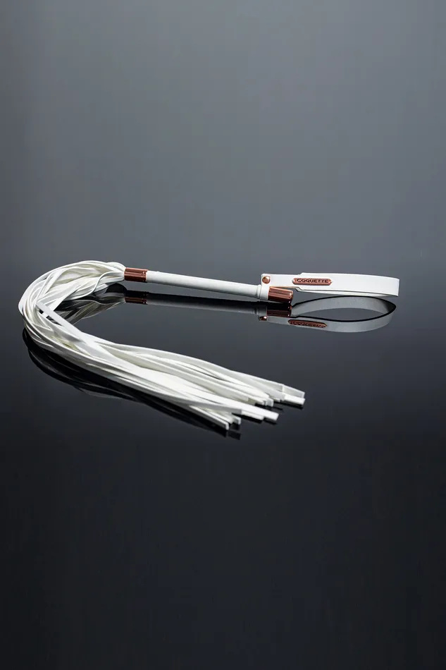 Vibrators Coquette Pleasure Collection 23621 Vegan Leather Whip White Coquette Vibrators Coquette Pleasure Collection 23621 Vegan Leather Whip White Coquette