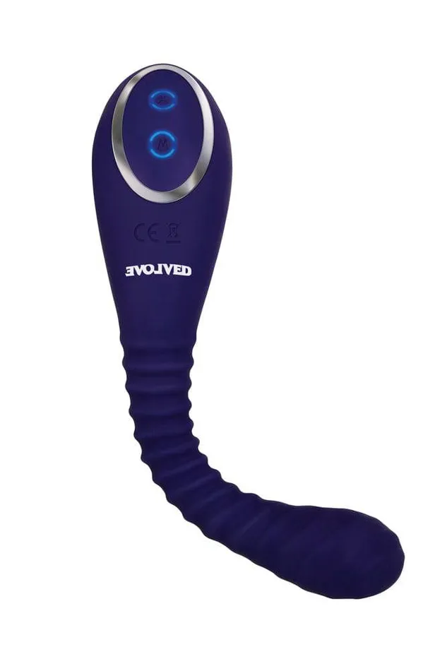 Vibrators Evolved Bendable Sucker DualEnded Vibrator Purple Evolved