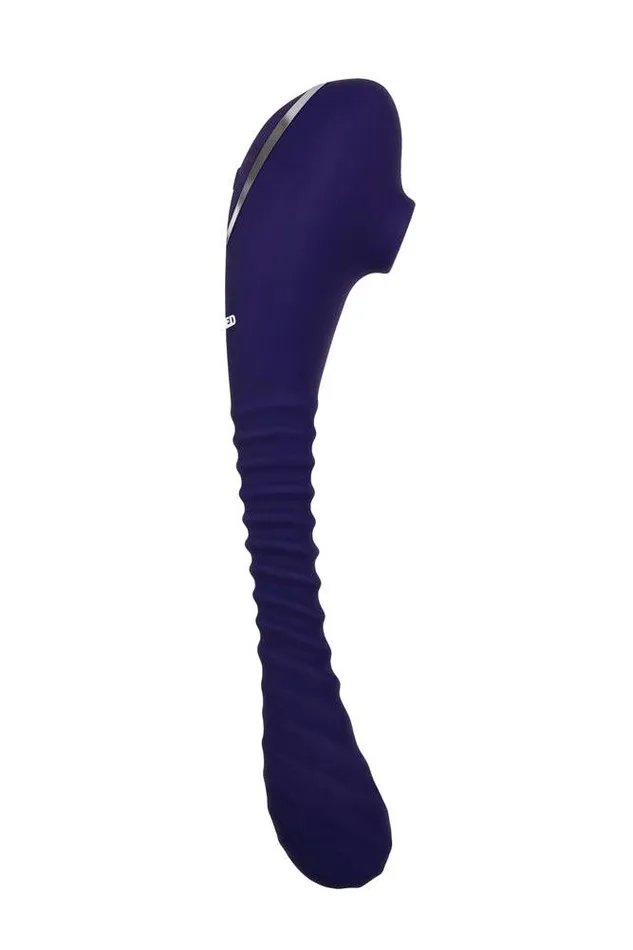 Vibrators Evolved Bendable Sucker DualEnded Vibrator Purple Evolved