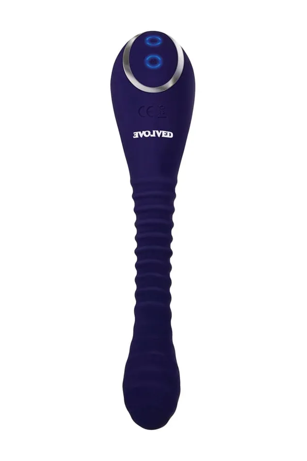 Vibrators Evolved Bendable Sucker DualEnded Vibrator Purple Evolved