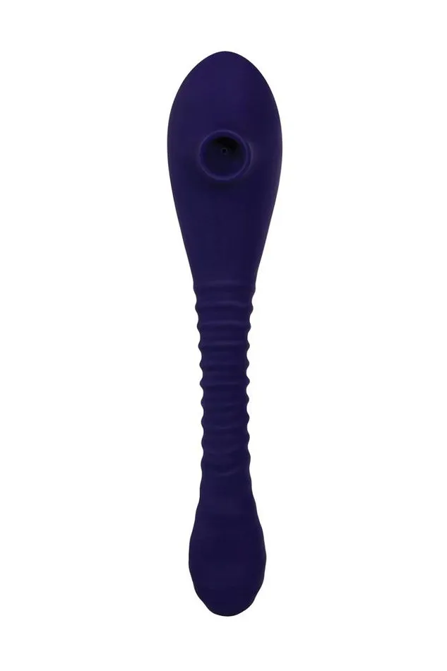 Vibrators Evolved Bendable Sucker DualEnded Vibrator Purple Evolved